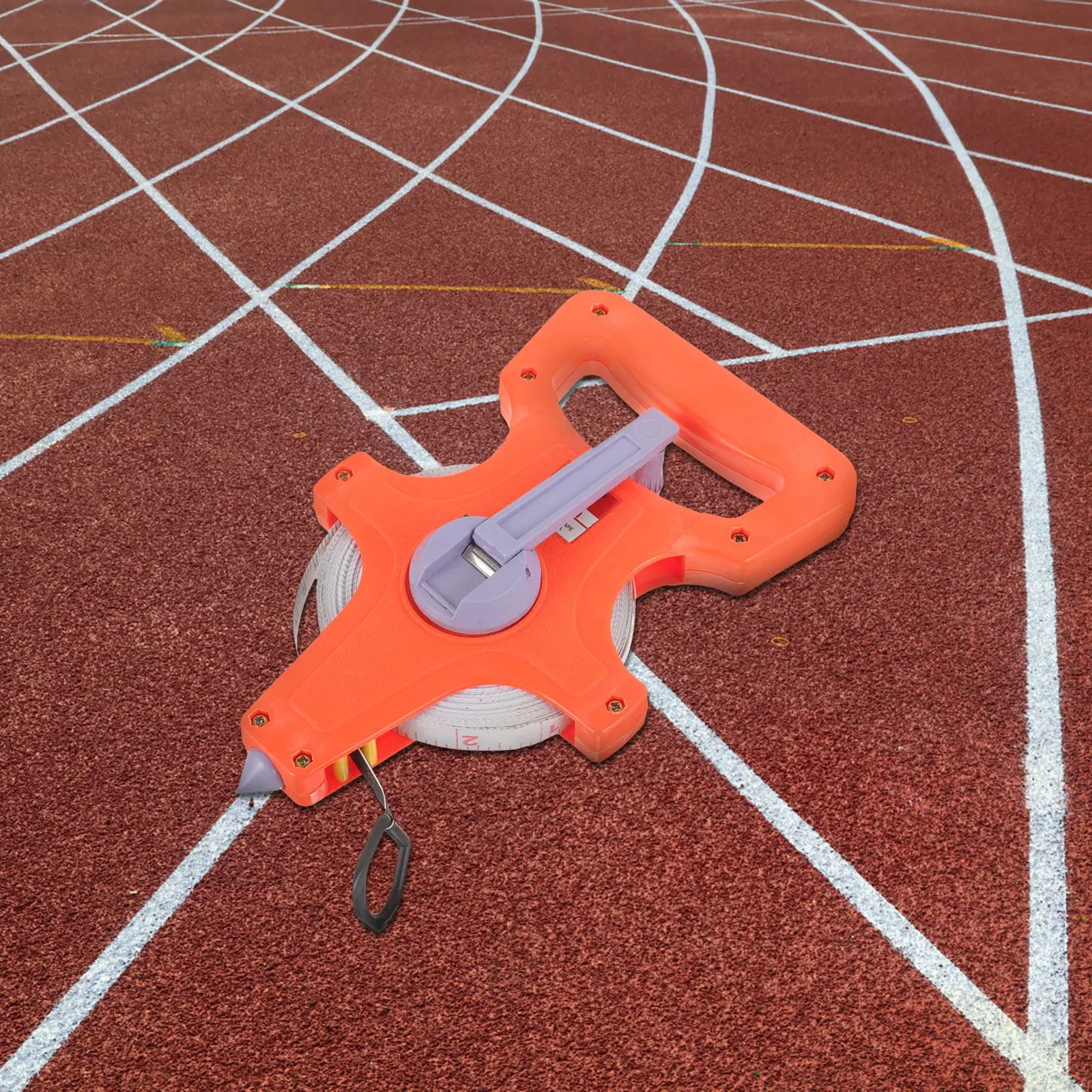 20M Open Reel Tape Measure Metric Imperial Dual Scale Stretch Resistant Plastic Frame for Sports Construction