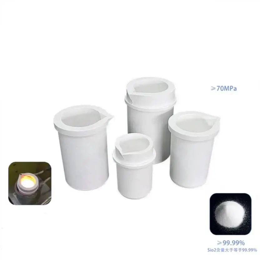 

Высокотемпературный кварцевый тигель для металла, золото, серебро, инструменты для плавления ювелирных изделий, емкость 1 кг, 2 кг, 3 кг, 4 кг