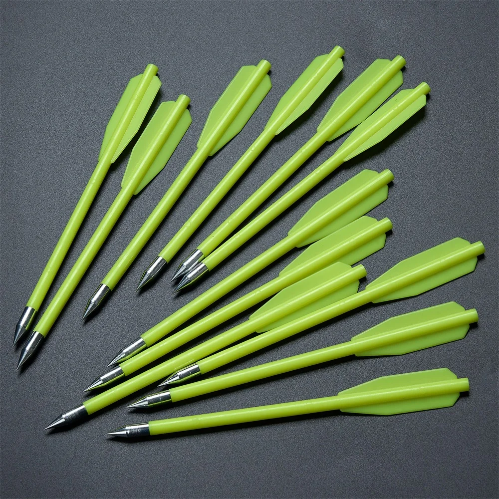 Toparchery 6.25 Inch Plastic Crossbow arrows Hunting Target Shooting Bow and Arrow Accessories Green