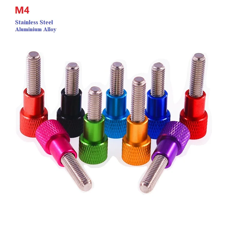

Алюминиевый сплав, нержавеющая сталь M4, винт с накатанной головкой, ручка, ручка, ступенчатый болт, винты, несколько цветов, новый список, длина 5 ~ 100 мм
