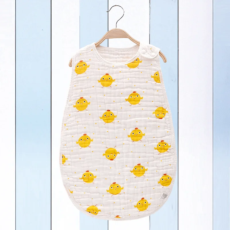 Kangobaby #My Soft Life# Spring Summer Musin Cotton Newborn Sleeping Bag Sleeveless Breathable Baby Vest Wrap Infant Swaddle