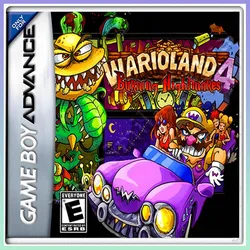 Wario-land 4-燃焼されたネマレスゲームカートリッジ、gba、ndsゲームカード、ボックス付き、アメリカン、英語、更新、4