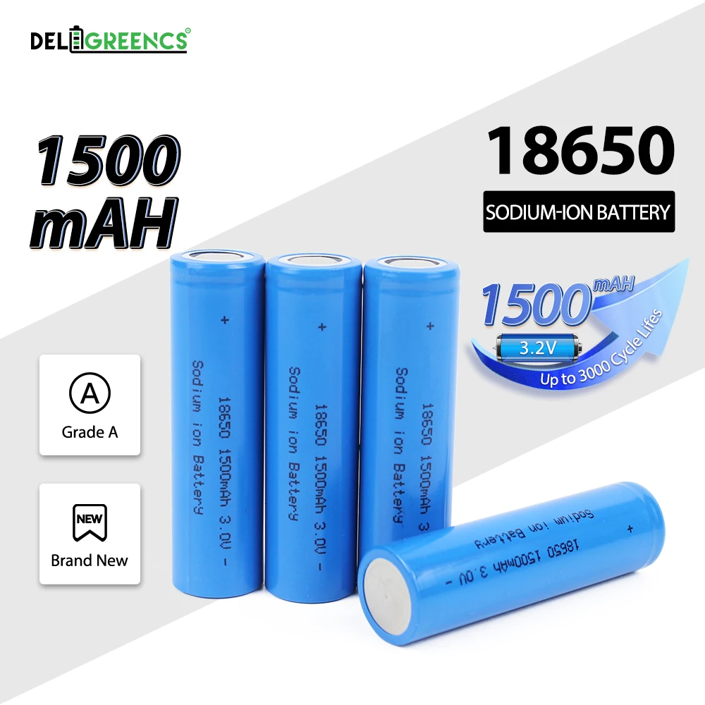 Grade A 18650 Sodium-ion Battery 1500mAH 3.1V Rechargeable Battery 5C 10C Discharge High Power 3000 Cycles For Electric Scooters