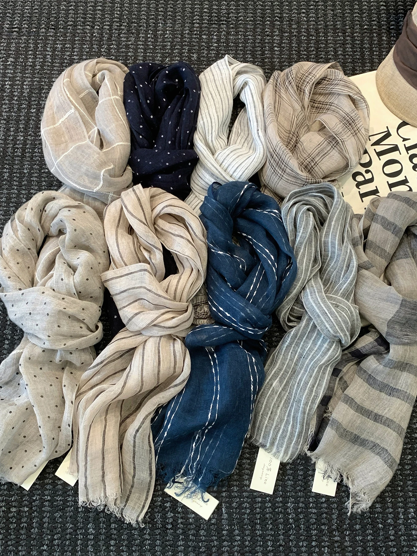 Retro Polka Dot Long Scarf Women's New 2026 Thin Decorative Neck Protection Scarf Versatile Shoulder Wrap Versatile Accessory