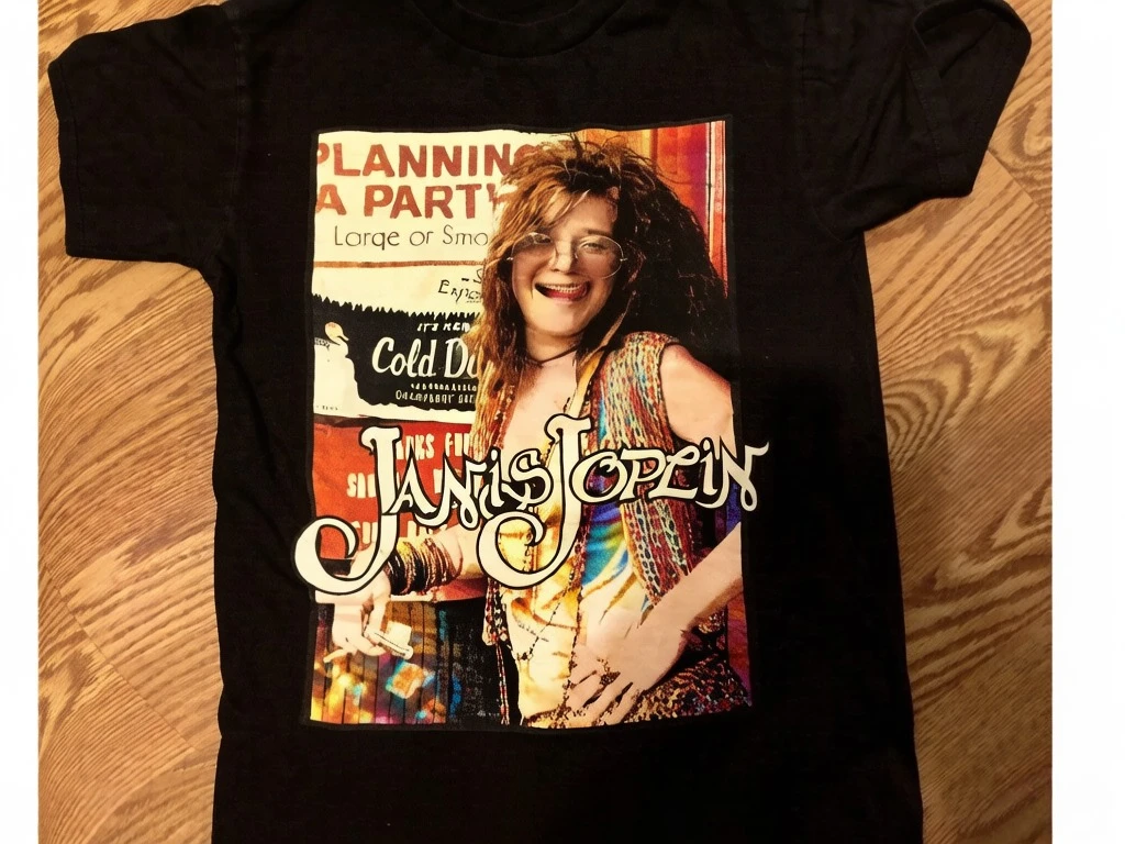 Janis Joplin Singer Shirt Black Album Men's and Women's Universal T-shirt Full range sizes Janis Joplin Singer Shirt