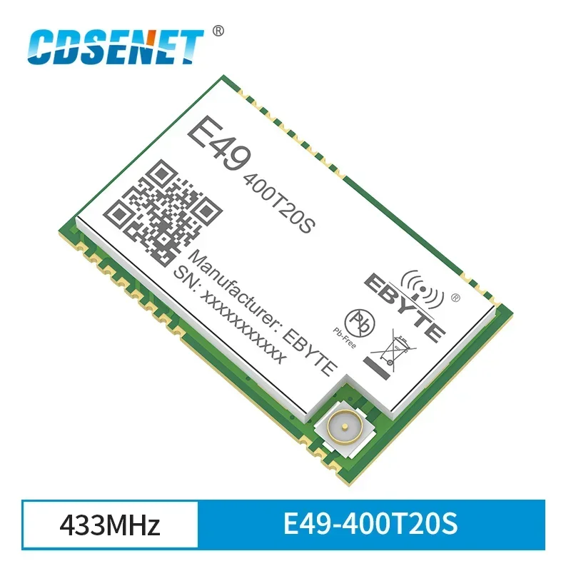 433MHz 20dBm Wireless Transceiver Module GFSK Low Power SMD SMA Interface E49-400T20S UART Serial Port Transmitter and Receiver