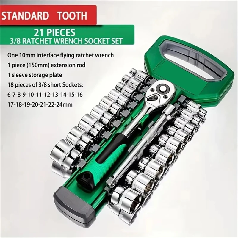 Galacok CRV اسئلة المفك 3/8 السيارات ميكانيكي أداة مجموعة صناديق المرآب إصلاح السيارات مفتاح بانة مجموعة DIY ورشة عمل أدوات يدوية #6