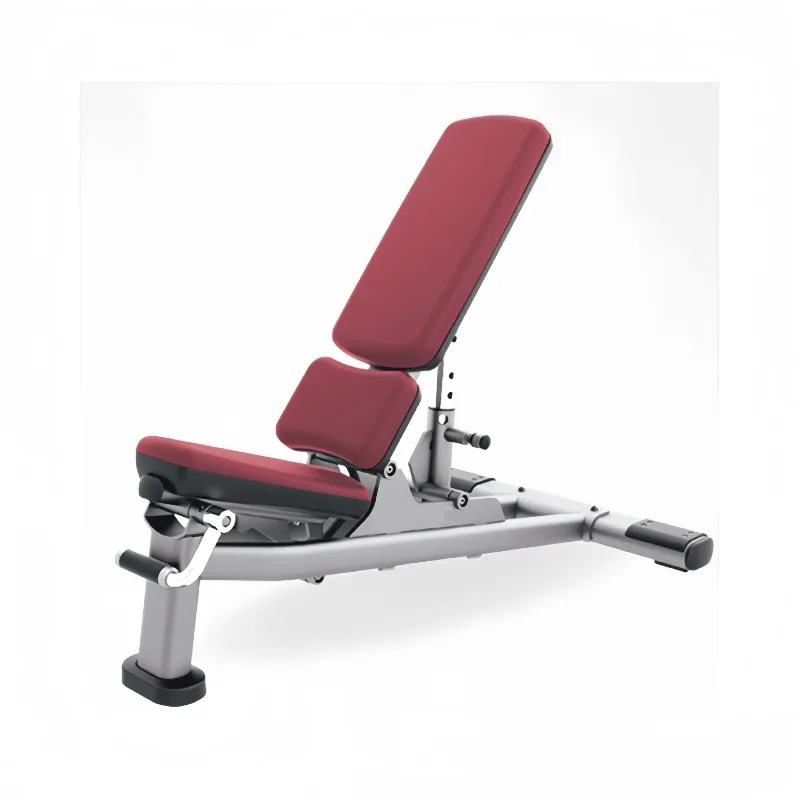 Red Multi-Adjustable Bench, Commercial-Grade Multi-Functional Multi-Position Gym Training Bench