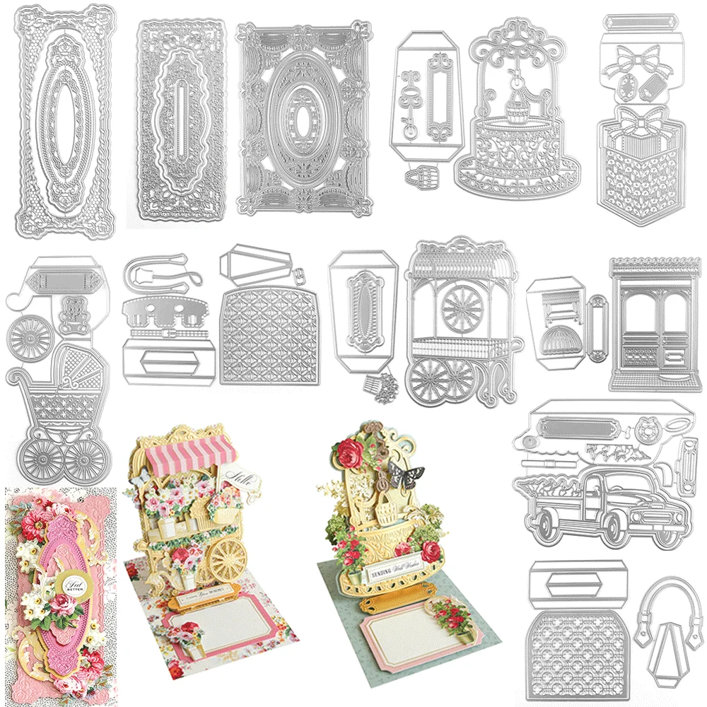 Metall-Stanzformen Prägestanzformen für DIY-Kartenherstellung Scrapbooking Bastelbedarf