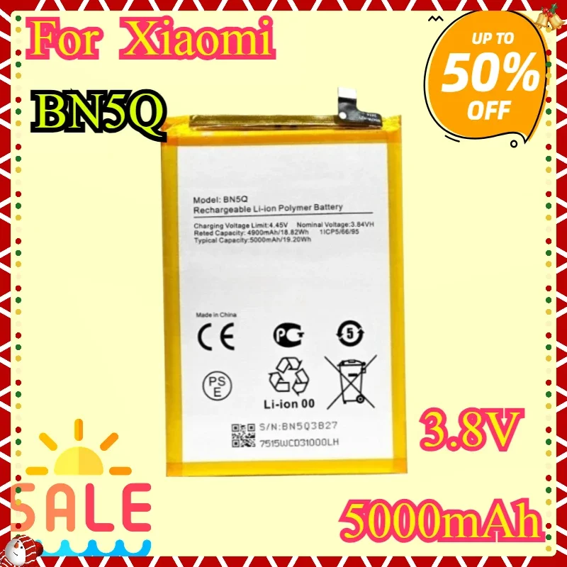 

New High quality BN5Q Replacement Phone Battery For Xiaomi Redmi 13C Phone Batteries 5000mAh