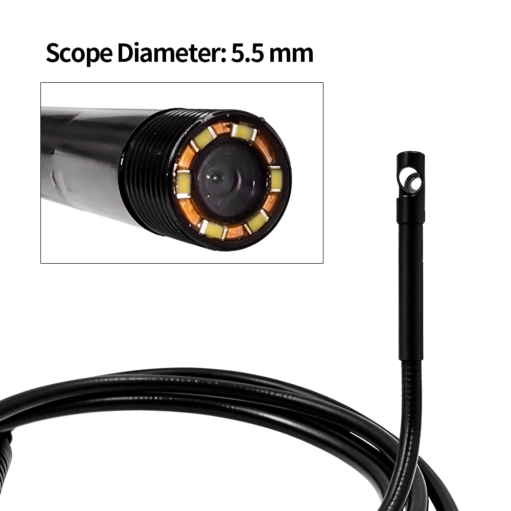 Endoscope ThinkTool USB Video Inspection Scope Camera with LED Light 60inch P67 Waterproof HD Display Car Diagnostic