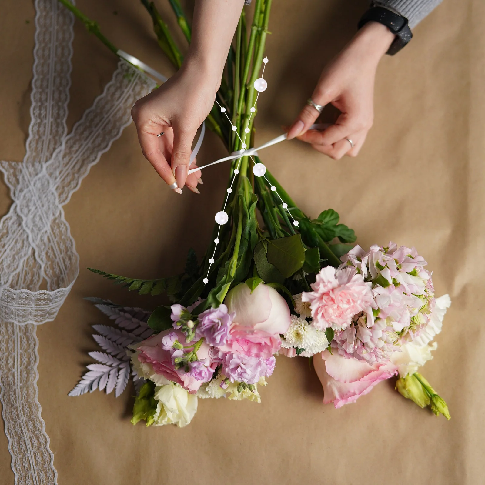 

Resin Bead Chain Pendant 2PCS Fishing Line Chain Accessories Decorative Craft Home nament Jewelry Making Reusable