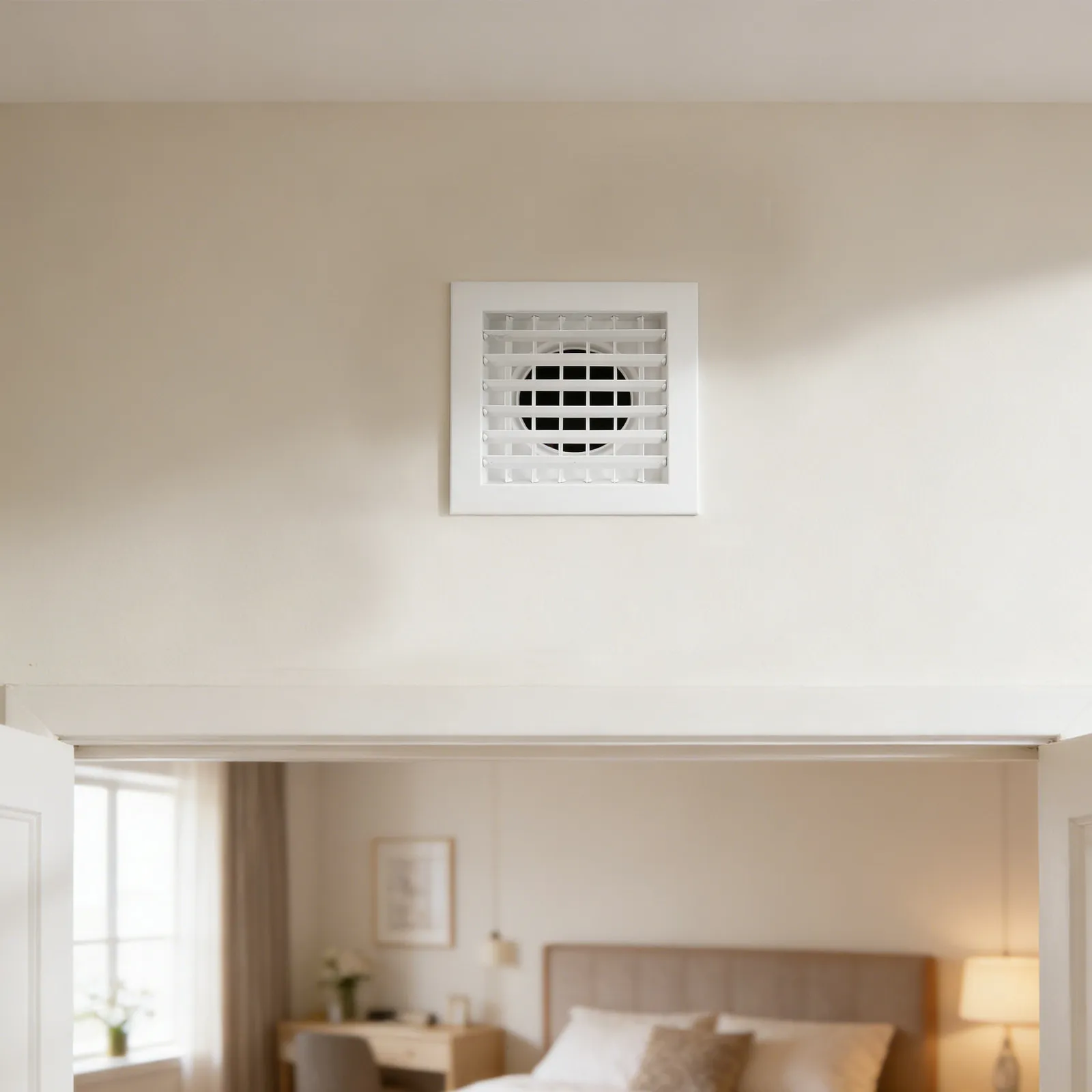 ABS Square Air Conditioner Vent Outlet Cover Dual Louver Design Efficient Airflow Distribution Noise Reduction Central
