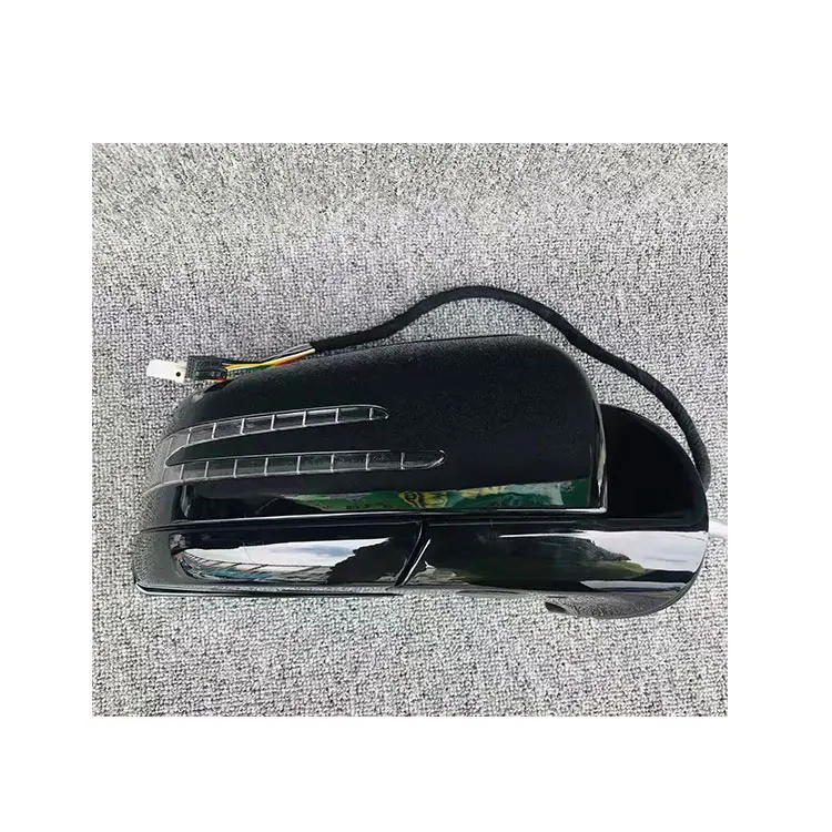 Auto Parts New Dual Lights Steering Car Side Door Black Auxiliary Parts Folding Rearview Mirror