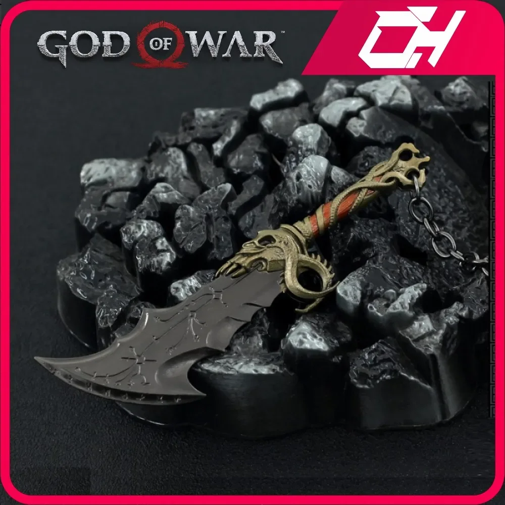 God of War Weapon Kratos Runic Blades of Chaos Ghost of Sparta Game Figure Sword Katana Keychain Model Toys Halloween Gifts Boys