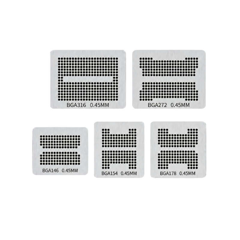 96BA Reballing Plate für die Elektronikreparatur mit 5 Stahlblechen und 316 272 178 154 146 gemeinsamer Layoutauswahl für – Detail 1