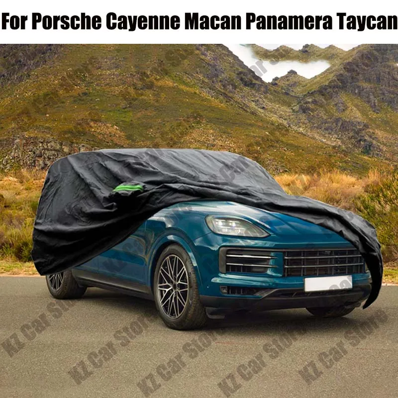 

Автомобильный чехол, автомобильный уличный чехол от солнца, снега, дождя, ветра, пылезащитный чехол для Porsche Cayenne Macan Panamera Taycan
