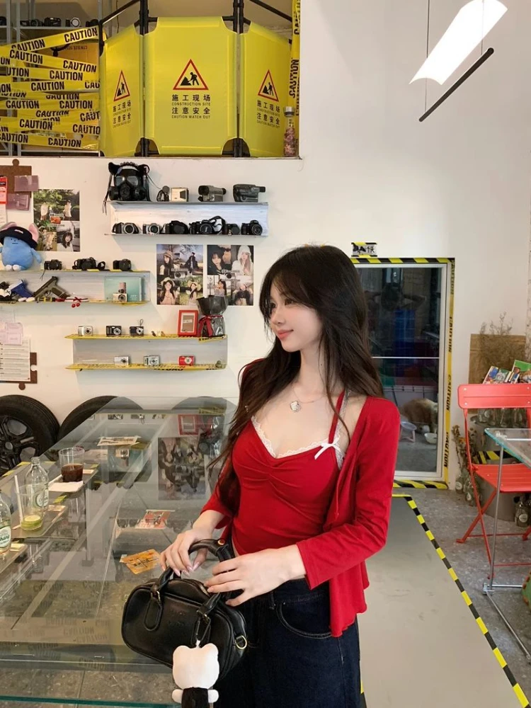 Harajuku ريترو الجمالية Y2K Em الفتيات طويلة الأكمام القوطي الشرير الصخرة الهيب هوب موضة تي شيرت مثير سليم شيك المرأة الشارع الشهيرTwo pi