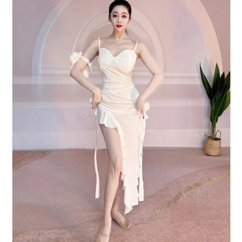 

Adult Belly Dance suspenders Top Skirt Set Female Oriental Training Clothes Beginners Performance Indian Class Lesson Dance Suit