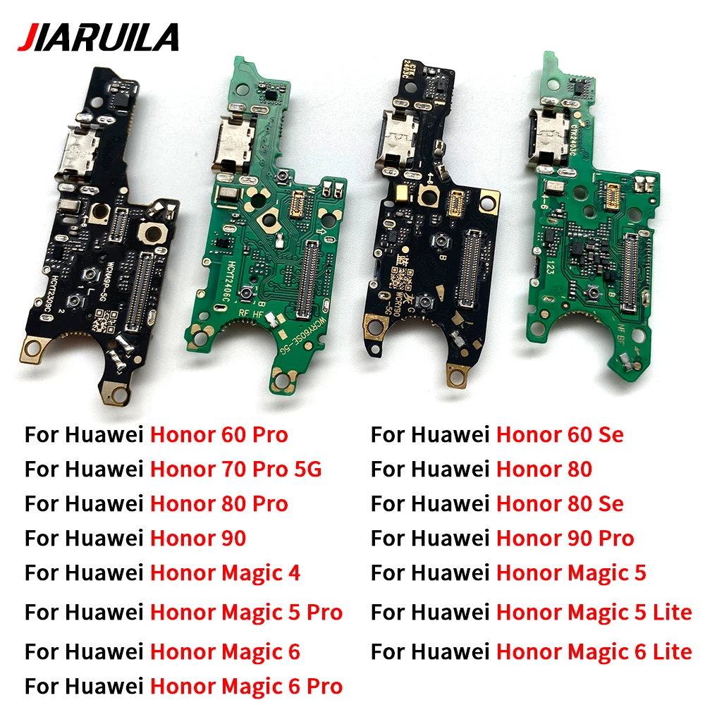 

NEW USB Charging Port Microphone Dock Connector Board Flex Cable For Huawei Honor 60 se 70 Pro 80 90 Lite Magic 4 5 6 Pro 5G