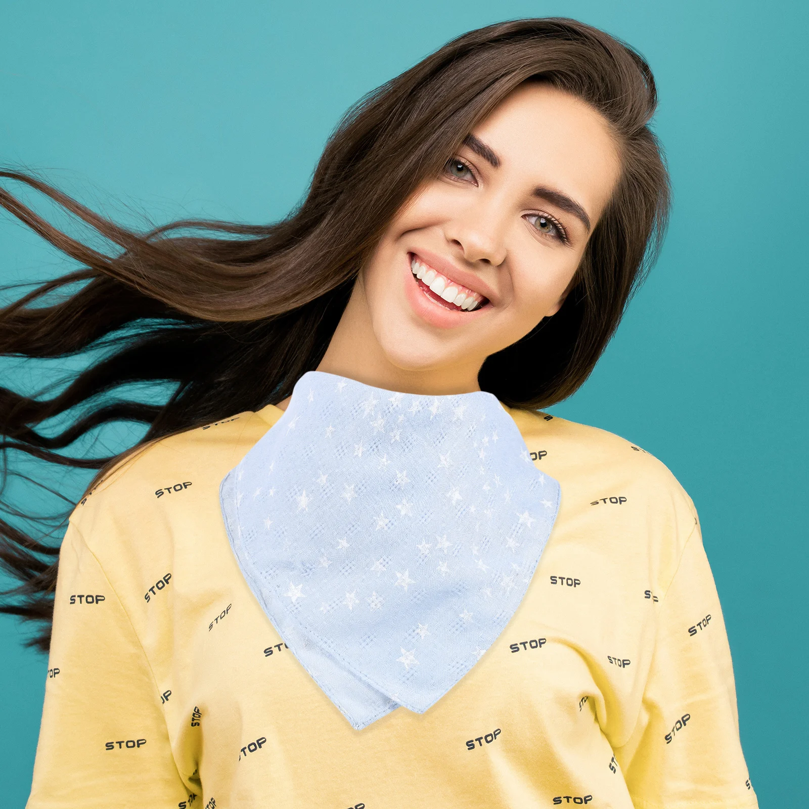 

2Pcs Square Scarves Cotton Floral Pattern Safe Comfortable Neck Head Scarves for Travel Birthday Gift Fashion Fashionable