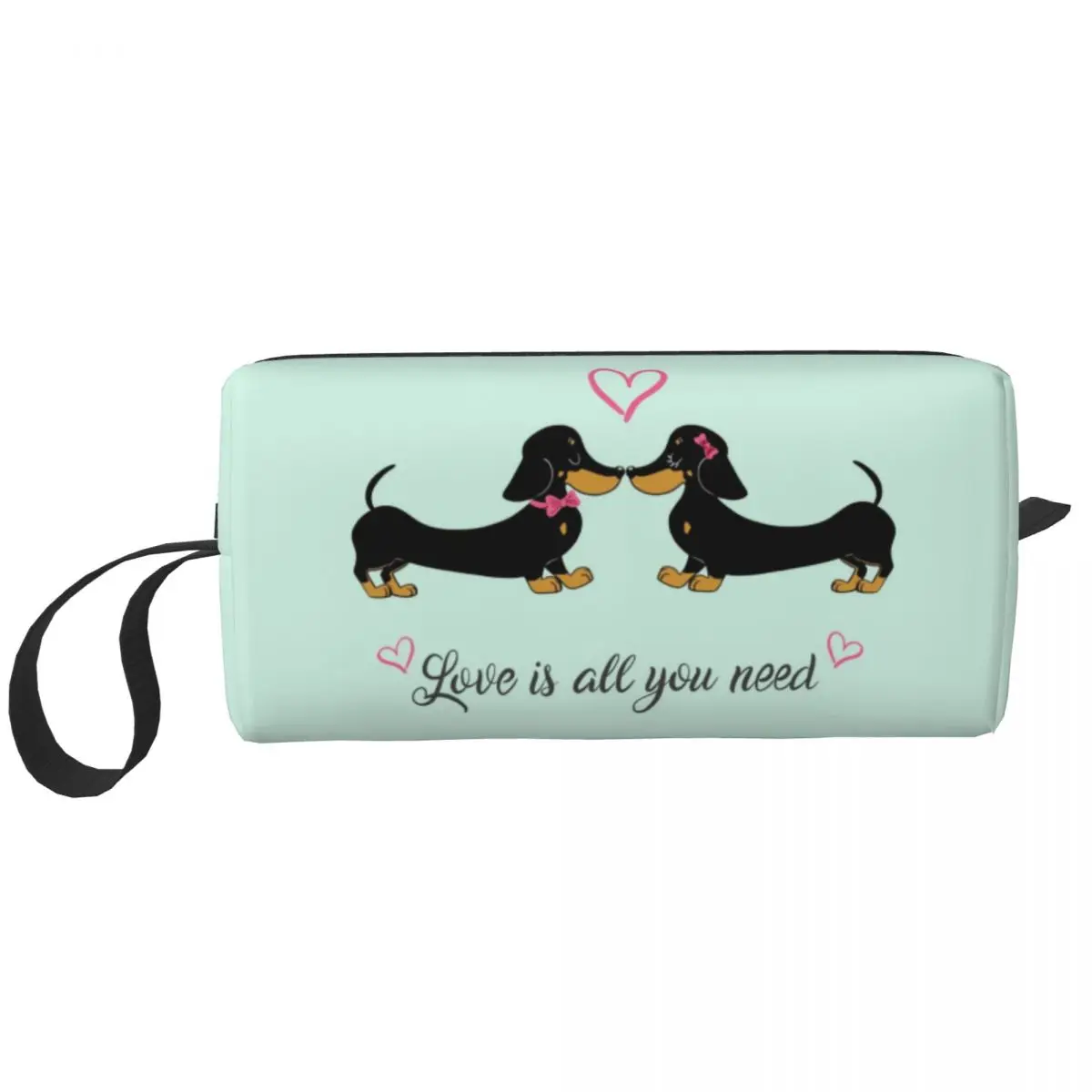 Cute The Dachshund Travel Toiletry Bag for Women Badger Sausage Wiener Dogs Cosmetic Makeup Organizer Beauty Storage Dopp Kit