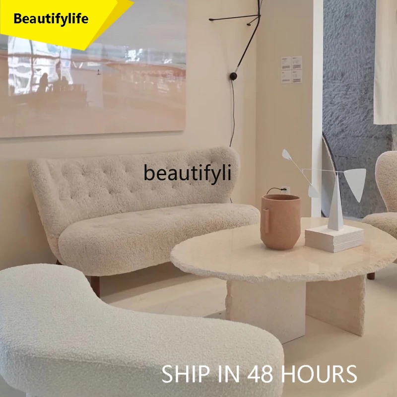 Mesa de centro de travertino Natural A38, efecto roto, modelo moderno nórdico, mesa para café de sala de estar, mesa de estilo wabi-sabi