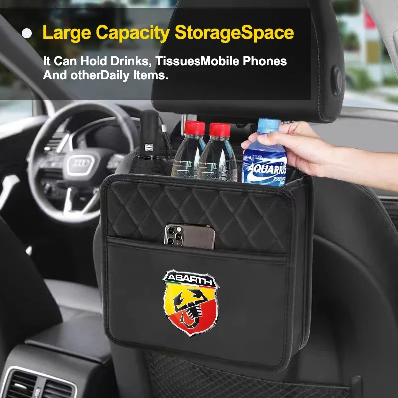 Rear Seat Back Organizer Storage Pocket Holder Bag For Abarth 500X Panda Ducato 500L Stilo Car Interior Accessories