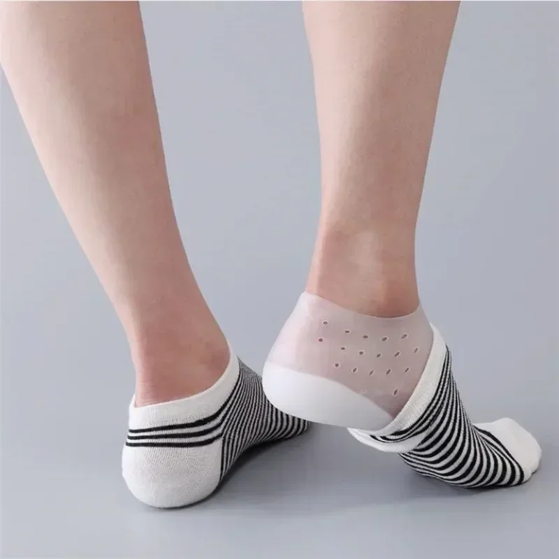 Invisible Höhe Erhöhen Silikon Socken Gel Ferse Pads Orthopädische Arch Support Heel Kissen Sohlen Einlegesohle Fuß Massage Unisex Pad