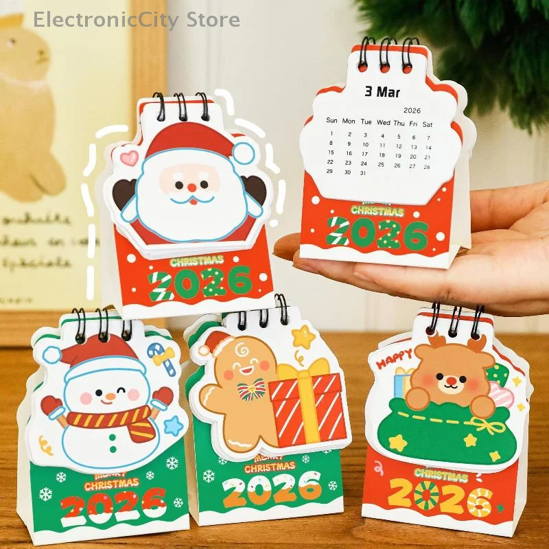 Lovely 2026 Christmas Table Calendar; Mini Cartoon Designs; Practical Daily Organizer; Unique Desktop Decor.