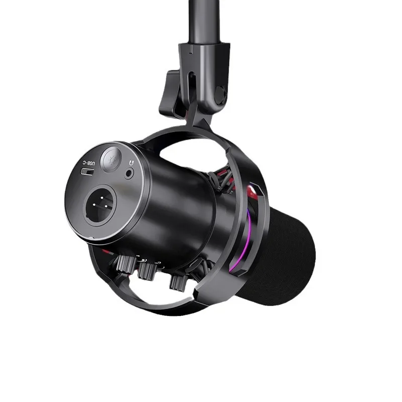 

WM8 dynamic microphone XLR with 48V sound card recording dubbing singing device USB computer Game LIVE microphone