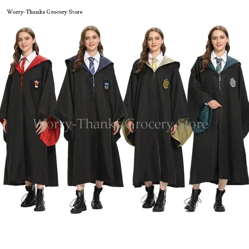 S-XXL adulte Harries Cosplay Cape magique Cape Robe potiers Hermione Gryffondor vacances Halloween collège Costume accessoires cadeau