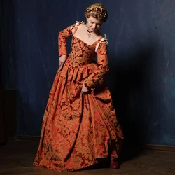 16th Century Costume Women Italian Renaissance Tudor Queen Elizabeth Costume Borgia Cosplay Medieval Ren Faire Dress Ball Gown