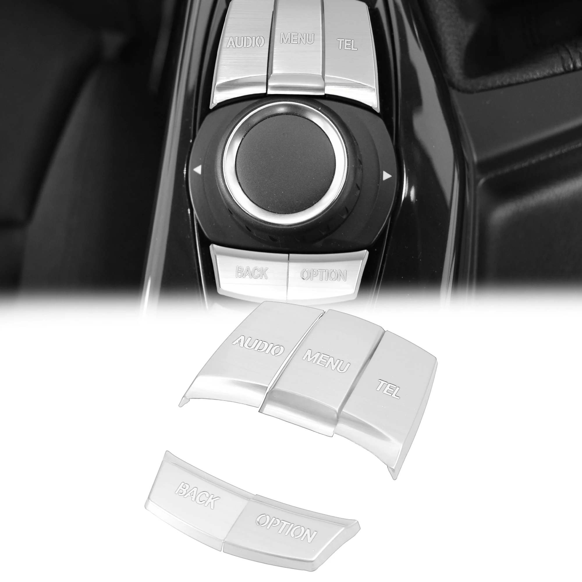 

UXCELL Multimedia Controller Button Cover Set for Idrive System for BMW 1 2 3 4 X1 X3