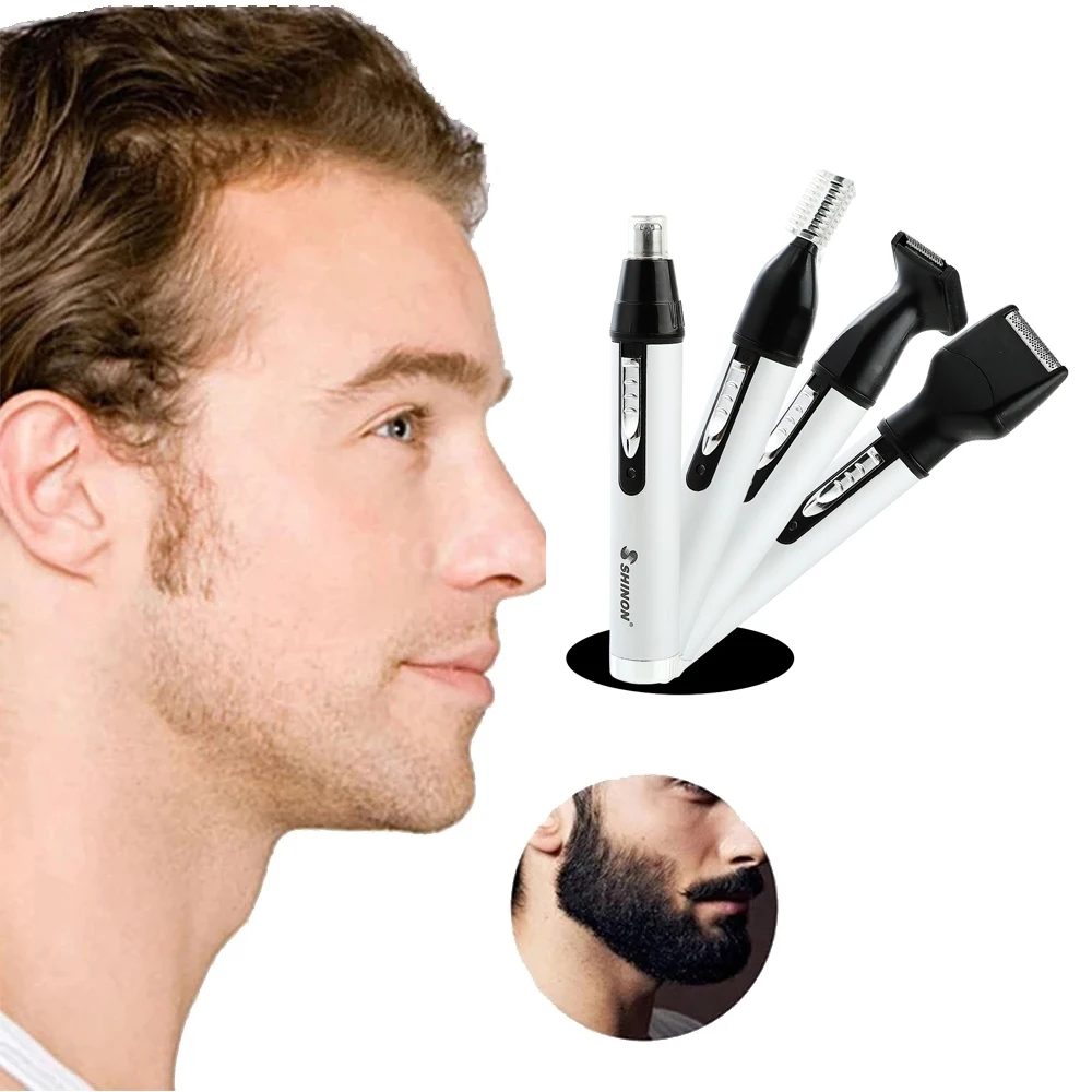 

4 in 1 multifunction shaver Rechargeable Men Electric Nose Ear Hair Trimmer Women Trimming Sideburns Eyebrows Beard Hair Clipper