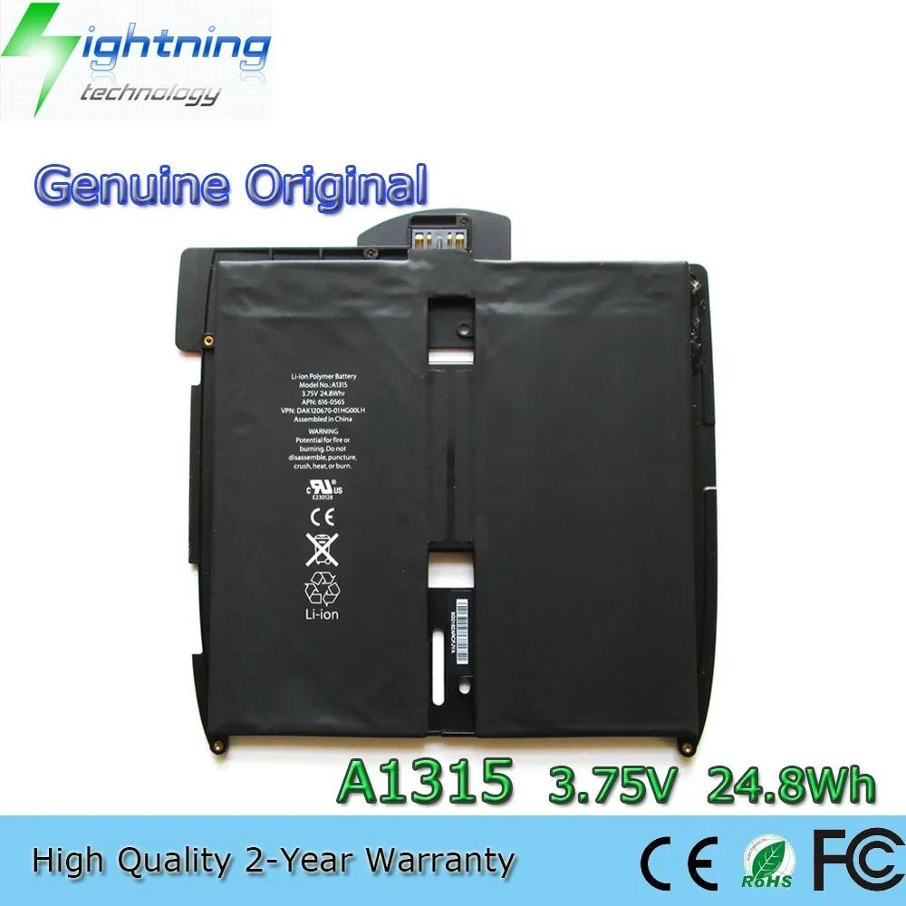 New Original A1315 3.75V 24.8Wh Laptop Battery for Apple iPad 1 1st Generation A1219 A1337 616-0448 616-0478 etc.