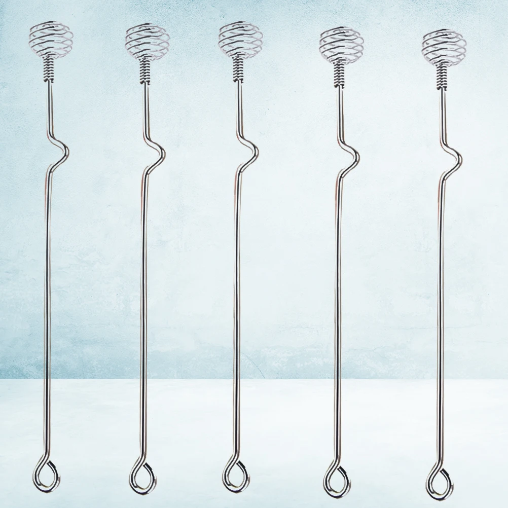 

5pcs Honey Dipper Stirring Rods Eco Friendly Safe Easy Clean Blender Syrup Viscous Jars Daily Helper Kitchen Bar Tools