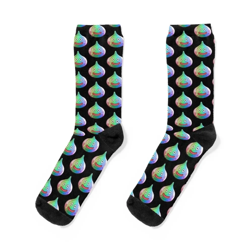 Dragon Quest Rainbow Slime Socks valentine gift ideas sheer Stockings man bright garter Socks Women Men's