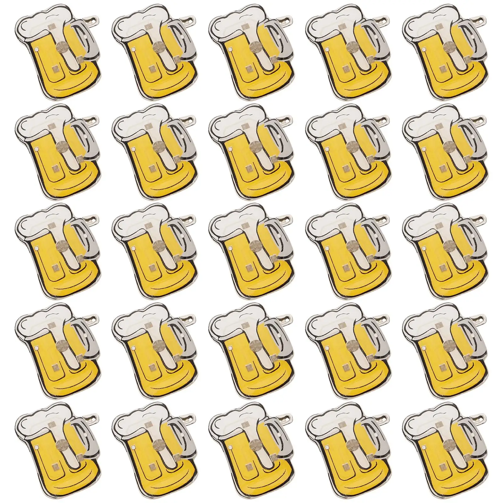 

25 Pcs Beer Mug Brooch Durable Cartoon Badge Beer Mug Brooch Pins Party Favor Decorations Gifts Role Props