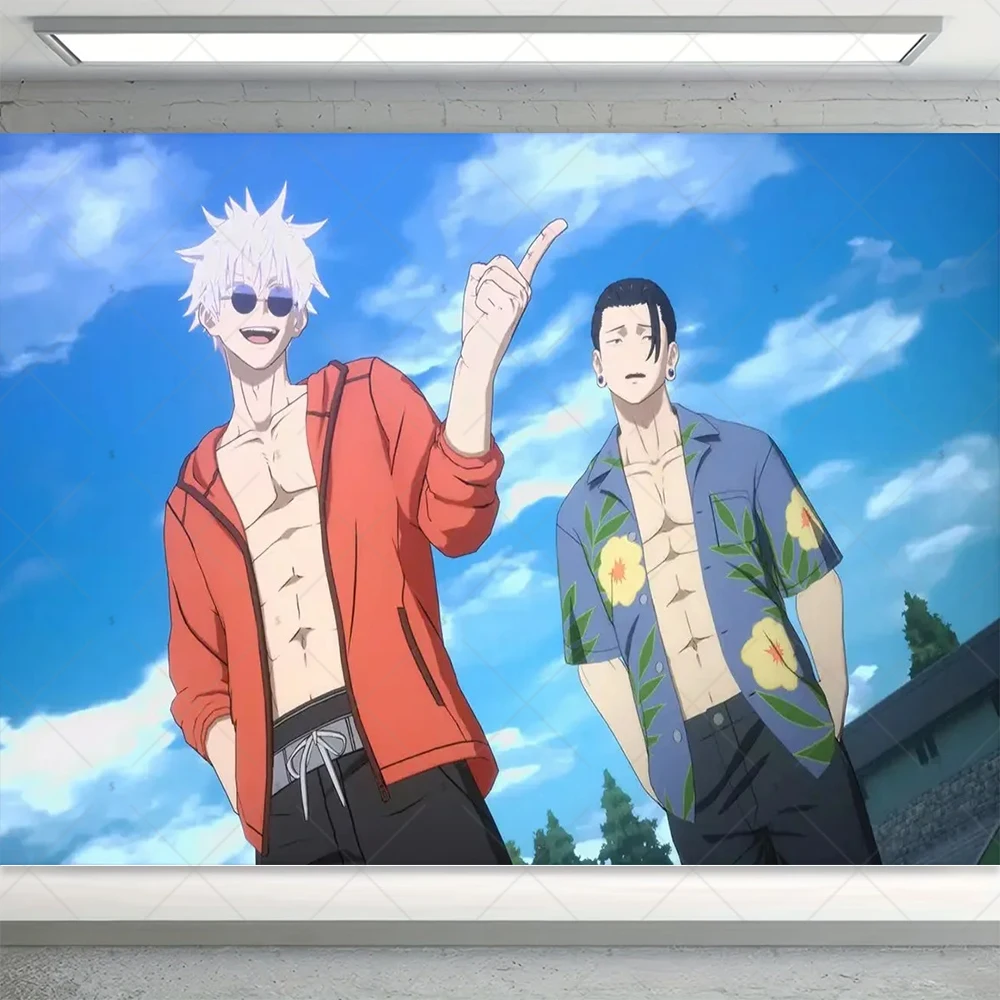 Jujutsu Kaisen Themen-Hintergrund für Geburtstagsparty, Anime-Charakter Gojo Satoru Dekoration, Fotografie-Requisiten, Banner und Zubehör – Detail 7