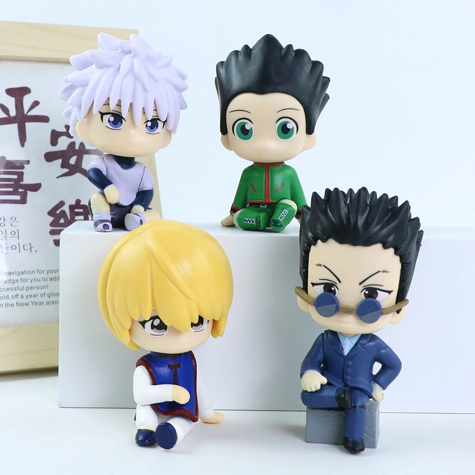9CM Q Version Hunter x Hunter Action Figure Toy PVC Cartoon Gon Freecss Anime Figure Model Animation Doll Desktop Decoration Toy