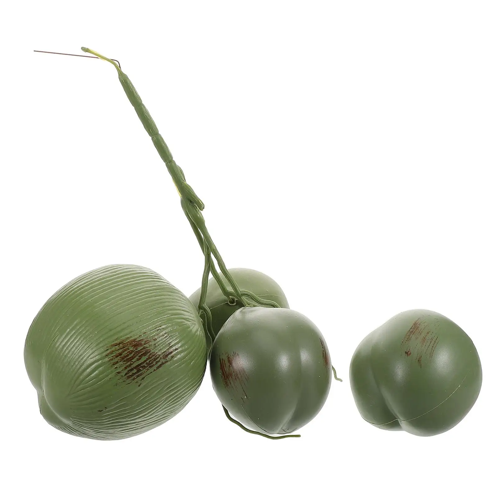 

Realistic Artificial Fruit Decoration Coconut Small Size Plastic Model Summer Party Faux Decorative Fruit Lightweight