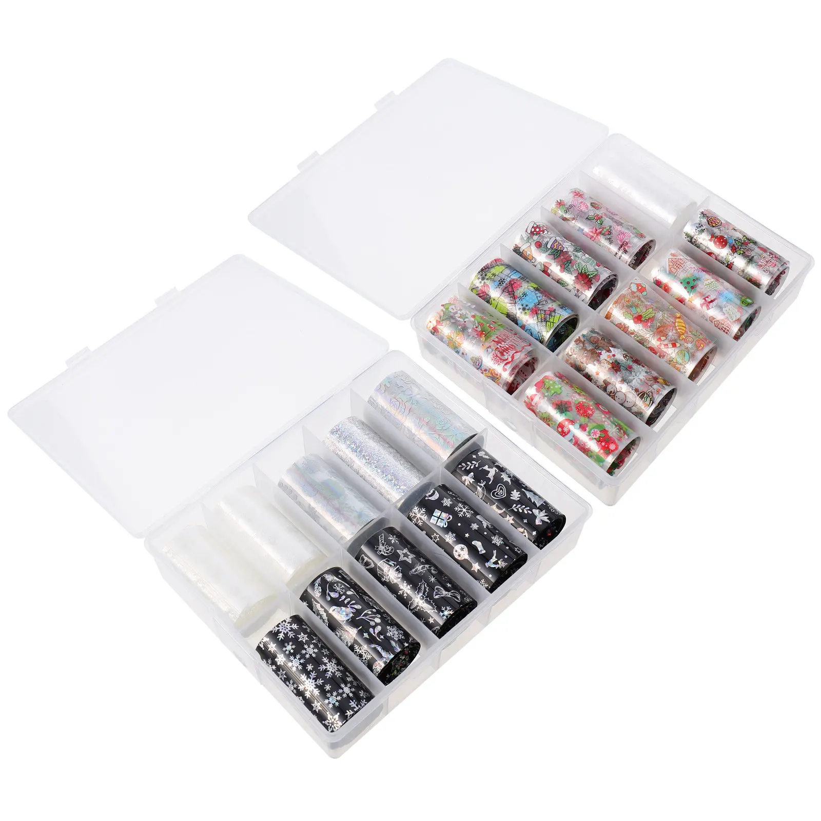 

2 Boxes Fingernails Decor Manicure Sticker Art Foil Transfer Stickers Christmas for Women