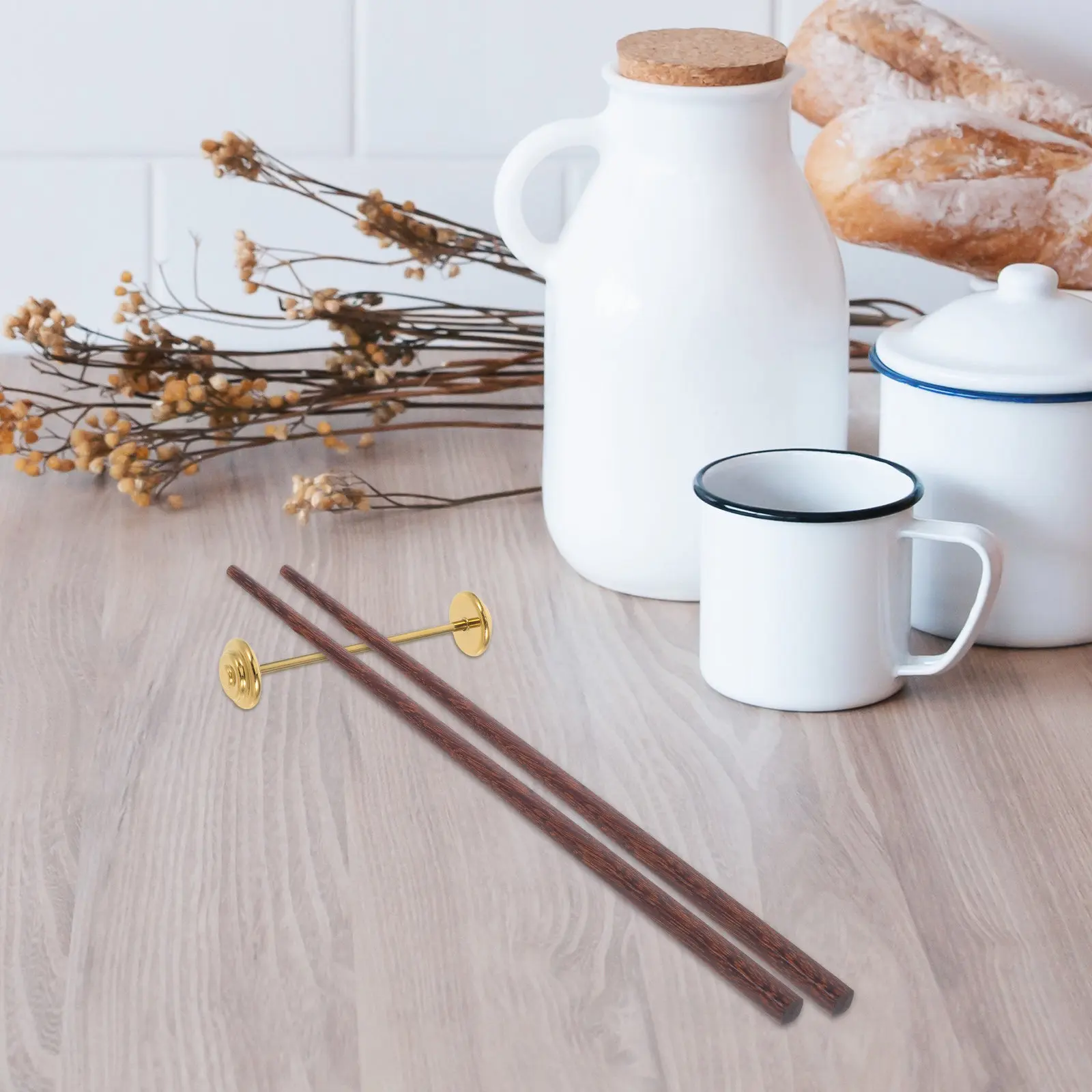 Chopstick Rest Stainless Steel Barbell Shaped Spoon Fork Holder Kitchen Table Decoration Utensil Organizer For Counter