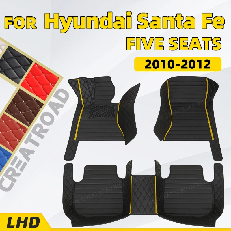 

Автомобильные коврики на заказ для Hyundai Santa Fe (FIVE SEAT) 2010 2011 2012, автомобильные подушечки для ног, автомобильный коврик