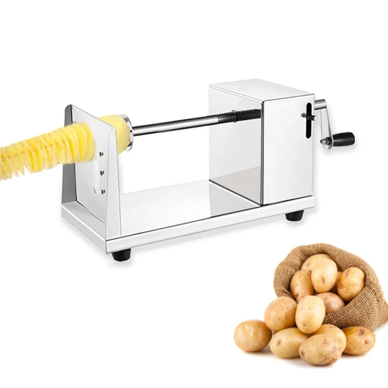 Manual Potato Tower Machine Stainless Steel Hand Shake Potato Chip Cutter Tool