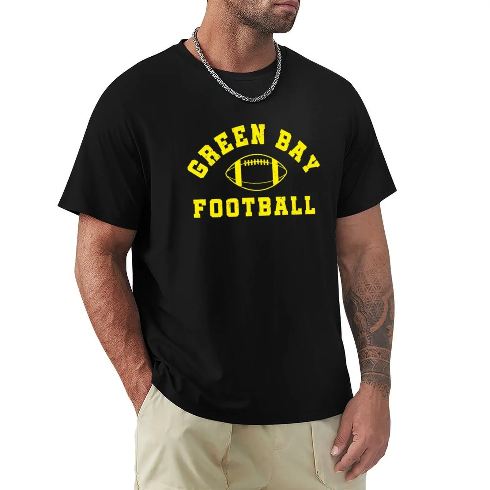 

Retro Green Bay Football Pullover T-Shirt vintage anime figures vintage anime shirt topping fruit of the loom mens t shirts