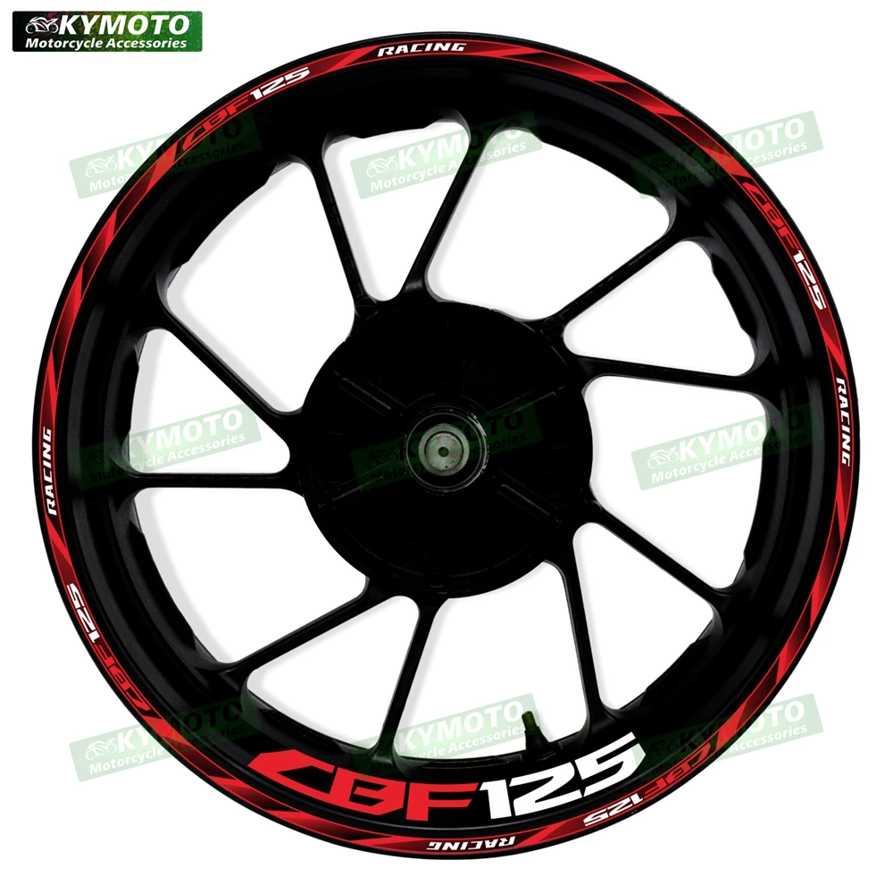 For HONDA CBF125 CB 125F motorcycle 17 inch front and rear wheel stickers modified waterproof reflective wheel rim stickers