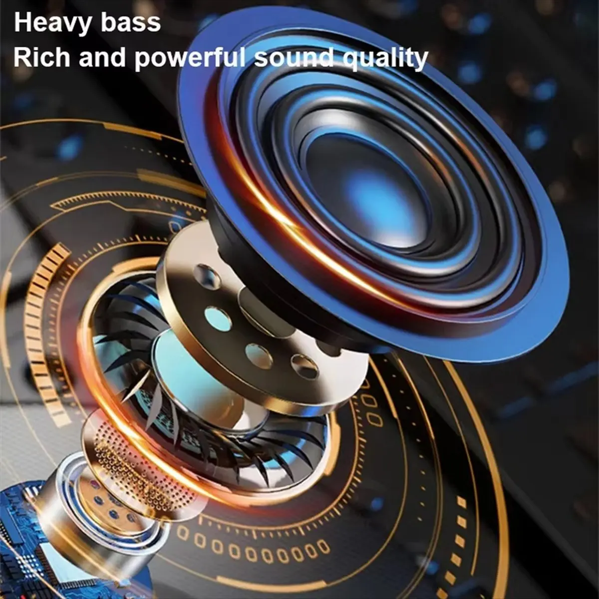 

*ABAB Flame Lamp Wireless Bluetooth Speaker Heavy Bass Desktop Computer Sound Box Family Party HIFI Stereo Mini Music Player