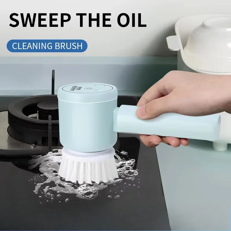 Rechargeable Scrubber Brush Electric Wireless Deep Cleaner for Kitchen Bathroom Tile,Stain Remover Professional Handheld Cleaner
